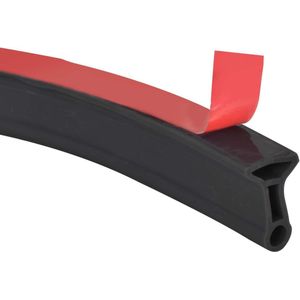 Waterstopper - Waterkering Douche - Siliconen Douchedorpel - Waterdorpel voor Douchebak, Wasbak & Sanitair - Waterdrempel - Sanitairkit - Afvoerstop - Zwart - 1 Meter