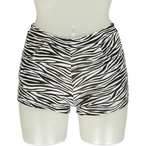 Apollo - Hotpants dames - Zebra design - Maat XXS/XS - Hotpants - Feestkleding - Hotpants met print - Carnavalskleding