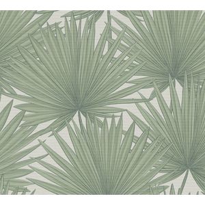 PALMBLADEREN BEHANG | Botanisch - groen wit - A.S. Création Antigua