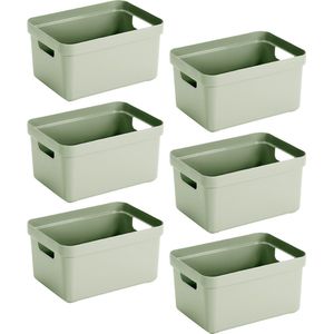 Sunware - Sigma home opbergbox 5L groen - Set van 6