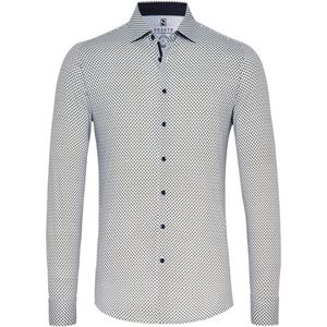 Desoto - Overhemd Kent Grafische Print Taupe - Heren - Maat XXL - Slim-fit