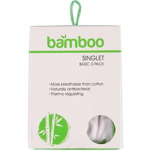 Dames Bamboe Hemd - 2-pack - Wit - Maat L