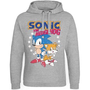 Sonic The Hedgehog Hoodie/trui -XL- Sonic & Tails Grijs