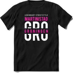 Groningen - Martinistad | TSK Original & vintage | T-Shirt Heren - Dames | Roze | Perfect Cadeau Shirt | Grappige Spreuken - Zinnen - Teksten | Maat S