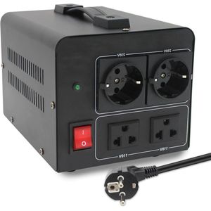 Spanningsomvormer 110V Naar 220V - Compact Voor Internationaal Elektronicagebruik - Universele Spanningsconverter - Betrouwbaar En Duurzaam