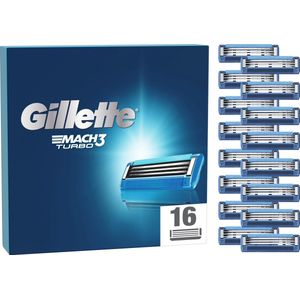 Gillette Mach3 Turbo Scheermesjes Voor Mannen - 16 Navulmesjes