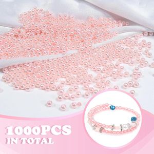 1000 stuks 4 mm glazen kralen ronde roze losse kralen om te rijgen voor het maken van sieraden