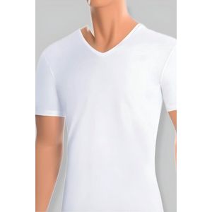 OTS Dagelijkse Heren V-hals Onderhemd - 100% Katoen - wit - L