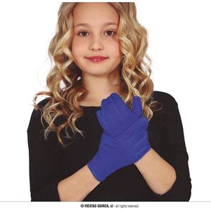 Fiestas Guirca - Blauwe handschoenen - kinderen - 17 cm