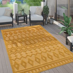 Paco Home Vloerkleed Tapijt Voor Binnen En Buiten Terras Keuken Scandinavisch Eenkleurig 140x200 cm