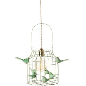 hanglamp mint babykamer met mint vogeltjes nét echt!