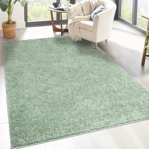 Shaggy hoogpolig tapijt - 160x230 cm - large - long-polig woonkamertapijt - effen modern - pluizige zacht tapijten slaapkamer decoratie