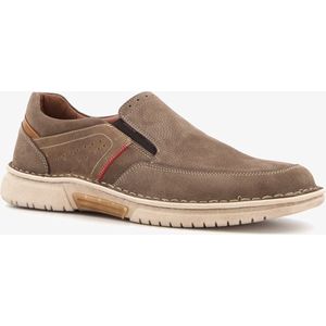 Hush Puppies heren leren instapper bruin - Maat 46 - Uitneembare zool