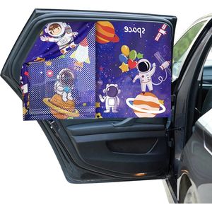 Autozonwering voor baby's met UV-bescherming en muggennet - zijruit kinderen - magnetische zonwering - universeel - dubbellaags zonnedoek - Zonnescherm