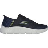 Skechers Go Walk Flex - New World Heren Instappers - Donkerblauw/Lime - Maat 43