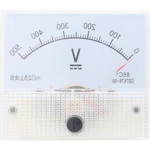 Analoge Voltmeter 85C1 Rechthoekige Voltage Meter Gauge DC 0-500V - Spanningsstabilisator .