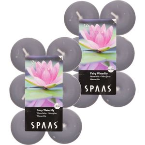 48x Geurtheelichtjes Fairy Waterlily 4,5 Branduren - Waxinelichtjes