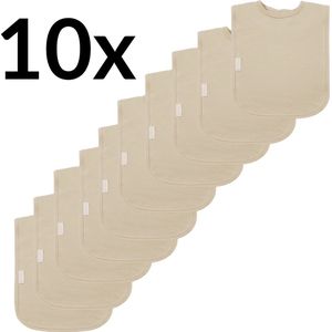 Funnies Interlock Slabben 10-Pack | Cream | Set Van 10 Stuks | Slabbers