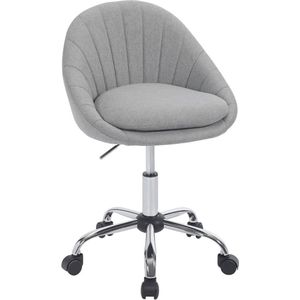 Ergonomische Bureaustoel - Moderne Bureaustoel - Dubbele Vulling - In Hoogte Verstelbaar - 52cm x (72-82)cm x 52cm - Grijs
