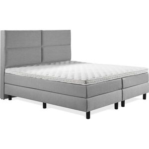 Boxspring Luxe 200x200 4 vlaks Grijs
