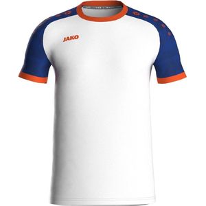Jako Iconic Shirt Korte Mouw Kinderen - Wit / Royal / Fluo Oranje | Maat: 116