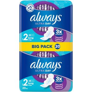Always Ultra Sanitary Towels Long with Wings- 3 x 20 stuks voordeelverpakking