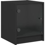 vidaXL-Bijzetkast-met-glazen-deuren-35x37x42-cm-zwart