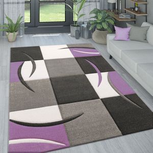 Paco Home Vloerkleed Woonkamer In Moderne Pastelkleuren, Ruitpatroon M. 3D-Effect 200x290 cm