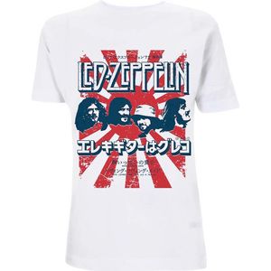 Led Zeppelin - Japanese Burst Heren T-shirt - M - Wit