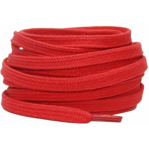 Platte katoenen veters 6mm Rood 120cm - sneakers