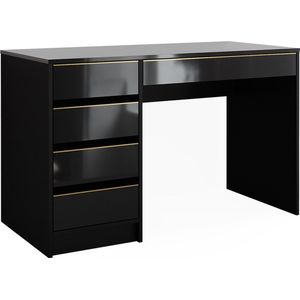 Vicco Sherry Toilettafel – 55 cm Zonder spiegel Zwart/goud Zonder spiegel