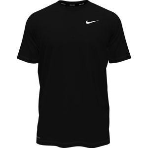 Nike Swim Nike Essential - Short sleeve hydroguard Heren Zwemshirt - Black - Maat M