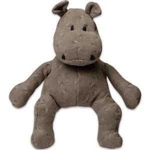 Baby's Only Knuffel nijlpaard Cable - Knuffeldier - Baby knuffel - Taupe - 35 cm - Baby cadeau