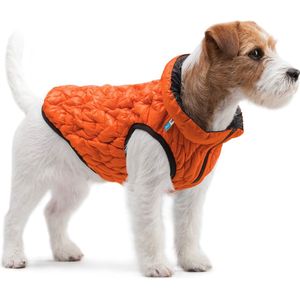 AiryVest UNI Hondenjas / Hondenjack - Gevoerd - Omkeerbaar - Orange-Black - Maat: M43 (GELIEVE ALVORENS BESTELLEN OPMETEN)