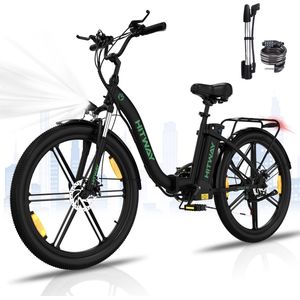 Hitway BK37 - Elektrische Fiets- 26 inch E-Bike Opvouwbaar - 250W - 7 versnellingen - zwart