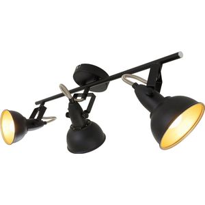 Briloner Leuchten SOFT Plafondlamp - 3-lichts -  Spots kantelbaar - E14 - Metaal - Zwart-goud