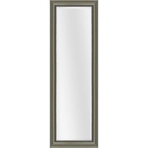 Landelijke rustieke spiegel Nino Taupe met zilveren kraal