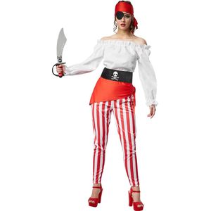 dressforfun - Vrouwenkostuum vrijbuitster der zeeën XL - verkleedkleding kostuum halloween verkleden feestkleding carnavalskleding carnaval feestkledij partykleding - 301767