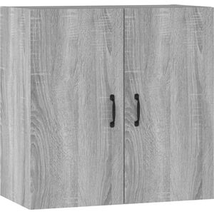 vidaXL Wandkast 60x31x60 cm - Grijs Sonoma Eiken Wandkast - Houten Kast - Grijze Kast - Salontafel - Tv Meubel - Bergruimte