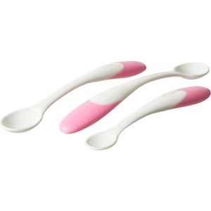 Difrax voedings lepel - Roze/Wit - 3 Stuks