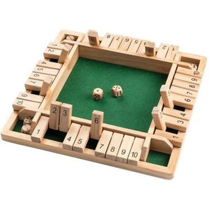 CHPN - Spel - Gezelschapsspel ""Shut The Box"" - 4 Spelers - Spelletjes spelen - Game - Gamenight - Spelletjesavond - Hout - Dobbelspel