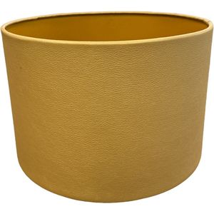 Lampenkap moodlight cilinder 35x35x25 leer goud