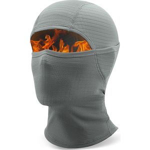 Qunature Winter Skimasker - Nekwarmer - Motorfietsmasker - Skiën - Paardrijden - Voor mannen en vrouwen - Buitensport - Grijs - Maat L