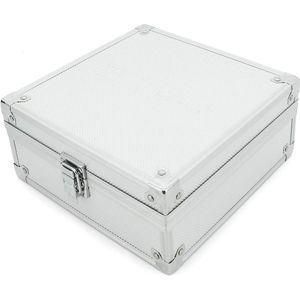 Kleine Aluminium Koffer AR Carry Box - Gereedschapskoffer Leeg - 200 x 200 x 90 mm - Aluminium/Zilver