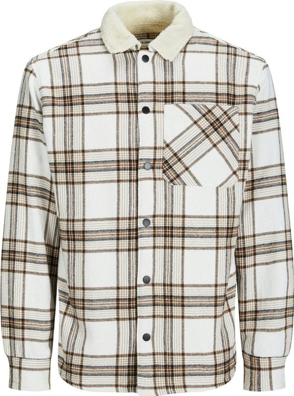 Jack & Jones Heren Overhemd JJZAC TEDDY PADDED OVERSHIRT bequem Veelkleurig L Volwassenen