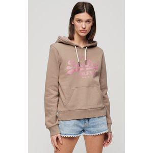Superdry - Metallic hoodie met vintage logo en grafische print - Dames - Hoodies