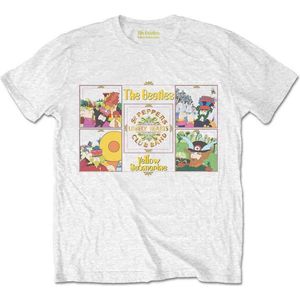 The Beatles - Yellow Submarine Sgt Pepper Band Heren T-shirt - XL - Wit