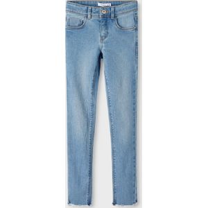 Name It KIDS meisjes spijkerbroek POLLY Skinny Fit Light Blue Denim - Maat 122