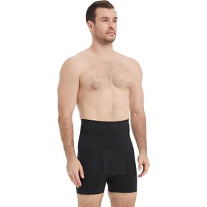 Corrigerende Boxershort Mannen Hoge Taille Buikband Taillevormer - Zwart - XL