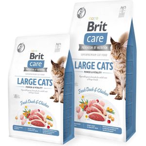Brit Care Cat Grain-Free Large cats Power & Vitality 400 gram - katten droogvoer - graanvrij - grote katten